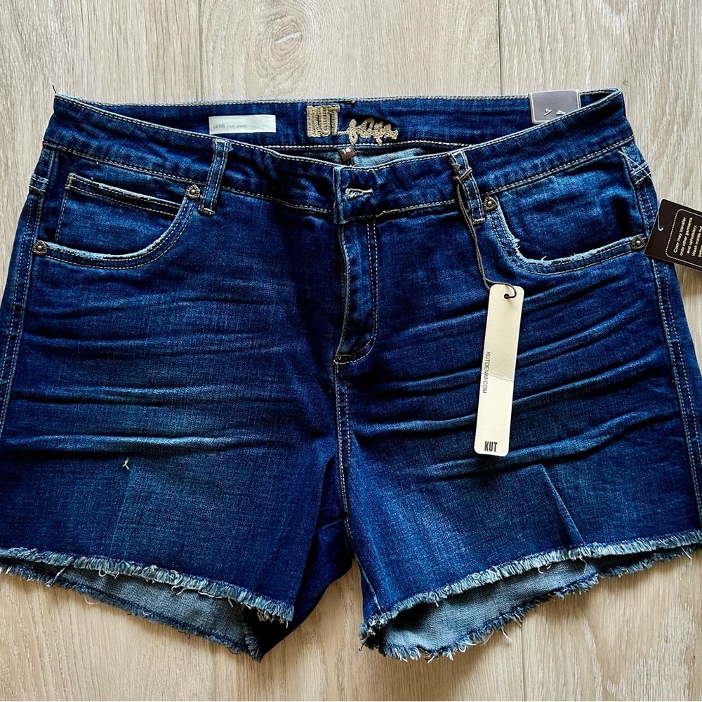 KUT from the Kloth Gerri Denim Shorts NWT 14